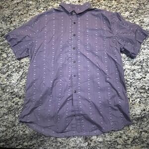 Katin America's Surf Mens XXL Purple Arrow Pinstripe Short Sleeve Button Shirt